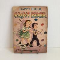古いアメリカ製の塗り絵帖「HAPPY HOUR PAINT BOOK」未使用品