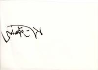 8) 大川隆法『ユートピア創造論』(1987)原稿コピー17枚と直筆署名(台紙約17×13㎝) 