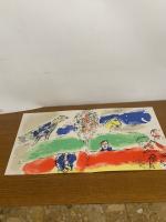 シャガール Chagall　(緑の河　オリジナル・リトグラフ付)