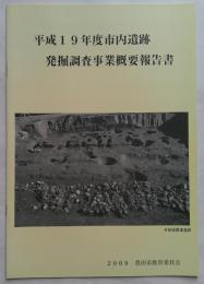 平成19年度市内遺跡発掘調査事業概要報告書　豊田市