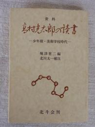 高村光太郎の読書 : 少年期・美術学校時代 資料