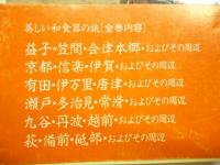 益子・笠間・会津本郷・およびその周辺