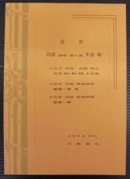 近世　民謡端唄都々逸年表稿