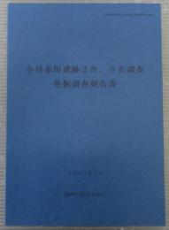 小谷赤坂遺跡2次、3次調査発掘調査報告書