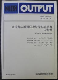 非行発生過程における社会環境の影響