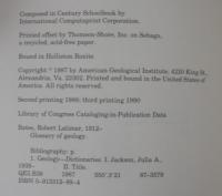 Glossary of Geology, Third Edition