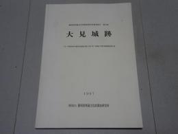 大見城跡　静岡県埋蔵文化財調査研究所調査報告　第91集