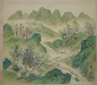 横山春溪画幅「深山實景図」