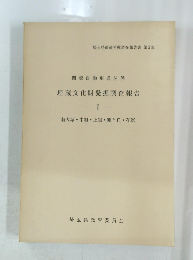 関越自動車道関係 埋蔵文化財発掘調査報告　I