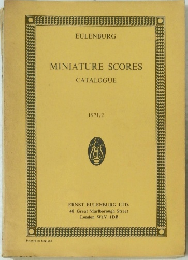 MINIATURE SCORES CATALOGUE　1971年2月号
