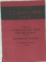 動物分類表 改訂版 T. KOMAI: CLASSIFICATION TABLE FOR THE COURSE IN SYSTEMATIC ZOOLOGY