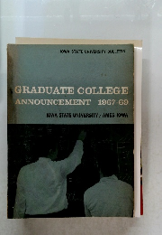 GRADUATE COLLEGE  ANNOUNCEMENT 1967-69
