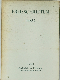 PREISSCHRIFTEN  Band 1 1968