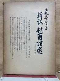 新訳杜甫詩選