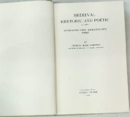MEDIEVAL  RHETORIC AND POETIC
