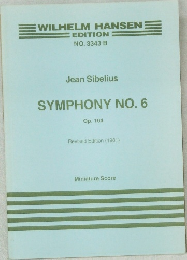 Jean Sibelius  SYMPHONY NO. 6  Op. 104