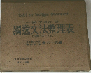 獨逸文法整理表