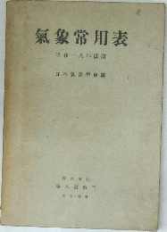 氣象常用表　昭和16年改訂