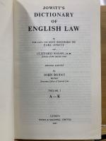 Jowitt's Dictionary of English Law