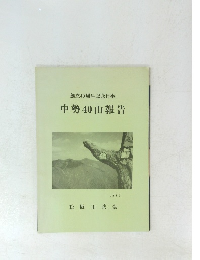 創立40周年記念行事　中勢40山報告　1989