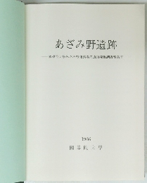 あざみ野遺跡 1986