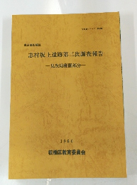 志村坂上遺跡第三次調査報告 一見次幼稚園部分一