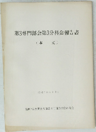 第3専門部会第3分科会報告書 (本文)