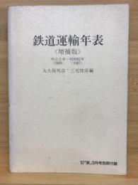 鉄道運輸年表　増補版−明治２年〜昭和６２年