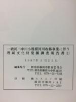 一級河川中川小規模河川改修事業に伴う埋蔵文化財発掘調査報告書　Ⅰ