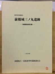 前橋城三ノ丸遺跡 : 発掘調査報告書