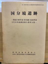 関越自動車道(新潟線)地域埋蔵文化財発掘調査報告書