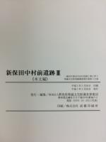 新保田中村前遺跡 : 一級河川染谷川河川改修工事に伴う埋蔵文化財発掘調査報告書第3分冊
