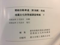関越自動車道(新潟線)地域埋蔵文化財発掘調査概報