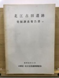 北江古田遺跡発掘調査報告書