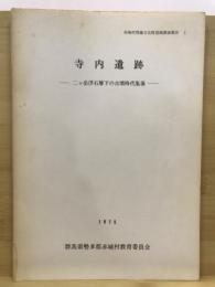 寺内遺跡 : 二ツ岳浮石層下の古墳時代集落