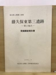 藤久保東第三遺跡第2地点発掘調査報告書