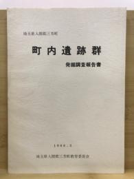 町内遺跡群発掘調査報告書