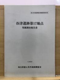 谷津遺跡第17地点発掘調査報告書