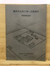 藤原京右京七条一坊西南坪発掘調査報告