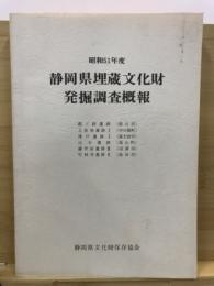 静岡県埋蔵文化財発掘調査概報