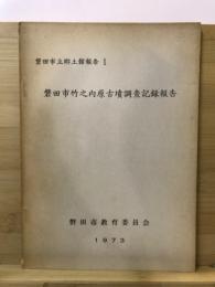 磐田市竹之内原古墳調査記録報告