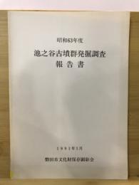 池之谷古墳群発掘調査報告書