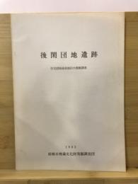 後閑団地遺跡 : 住宅団地造成地区内発掘調査