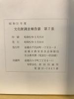 文化財調査報告書