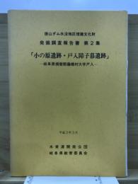 小の原遺跡・戸入障子暮遺跡 : 岐阜県揖斐郡藤橋村大字戸入
