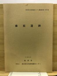 藤原遺跡 : 一般国道41号長淀地区局部改良事業に伴う埋蔵文化財緊急発掘調査報告書
