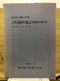 上町遺跡D地点発掘調査報告書