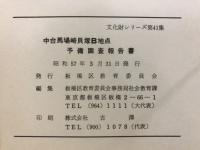 中台馬場崎貝塚B地点予備調査報告書
