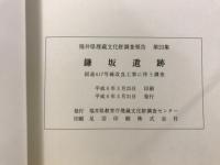 鎌坂遺跡 : 国道417号線改良工事に伴う調査