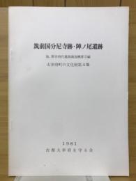 筑前国分尼寺跡・陣ノ尾遺跡　福岡県筑紫郡太宰府町大字国分所在遺跡の調査概要2編